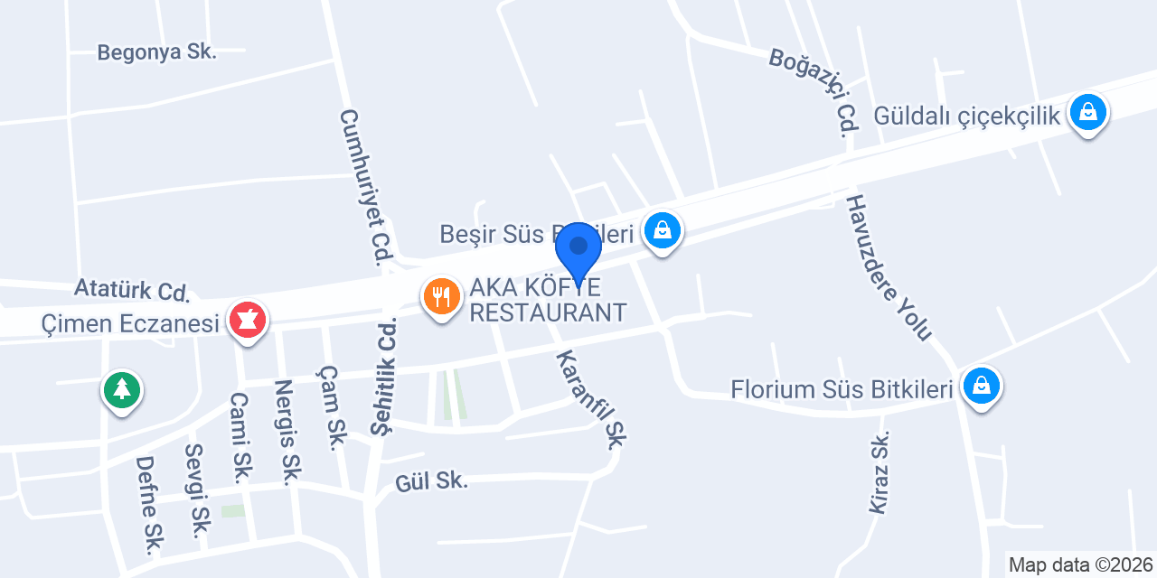 Birgül Süs Bitkileri konumu