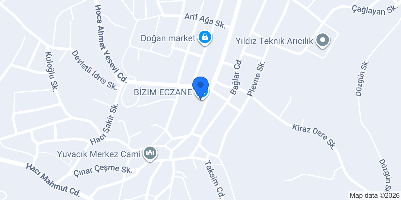 BİZİM ECZANE konumu