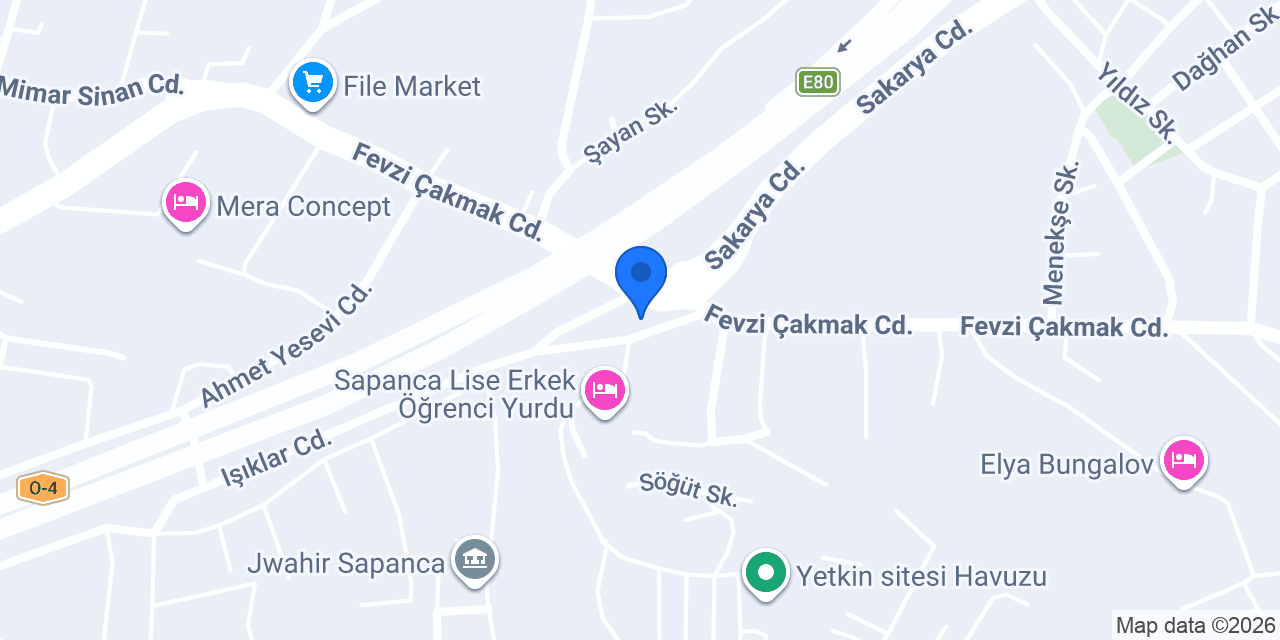 Sapanca Çekici konumu