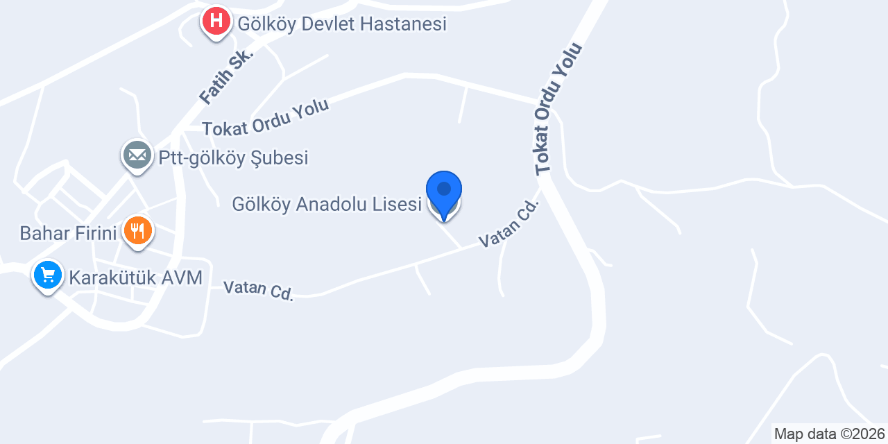 Gölköy Anadolu Lisesi konumu