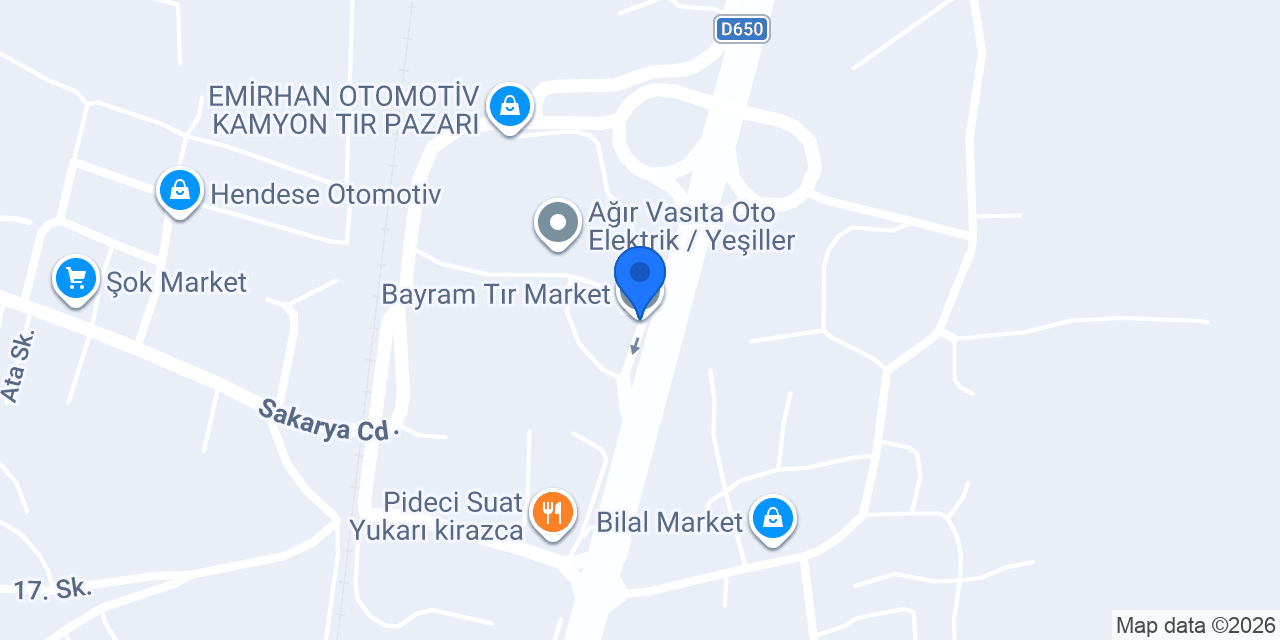 Bayram Tır Market konumu