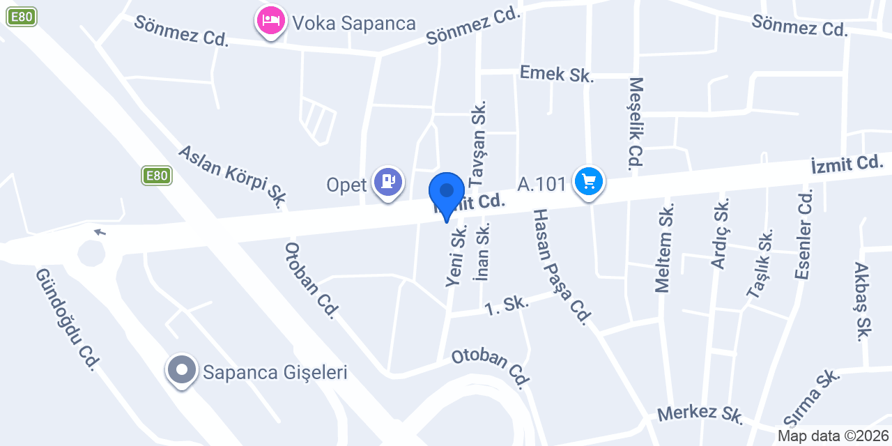 Sapanca Elit Tekel Büfe konumu