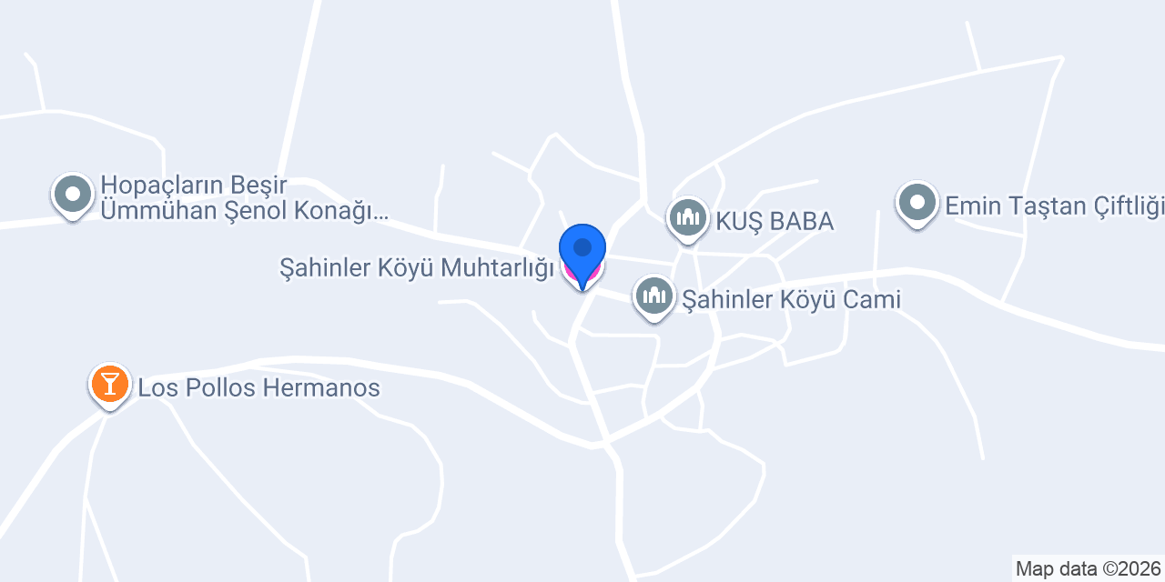Şahinler Köyü Muhtarlığı konumu