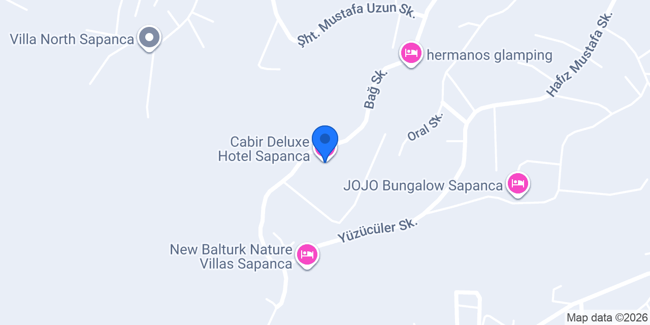 Cabir Deluxe Hotel Sapanca konumu
