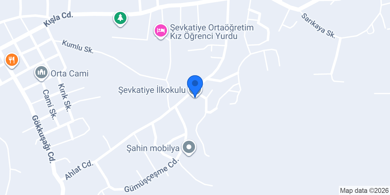 Şevkatiye İlkokulu konumu