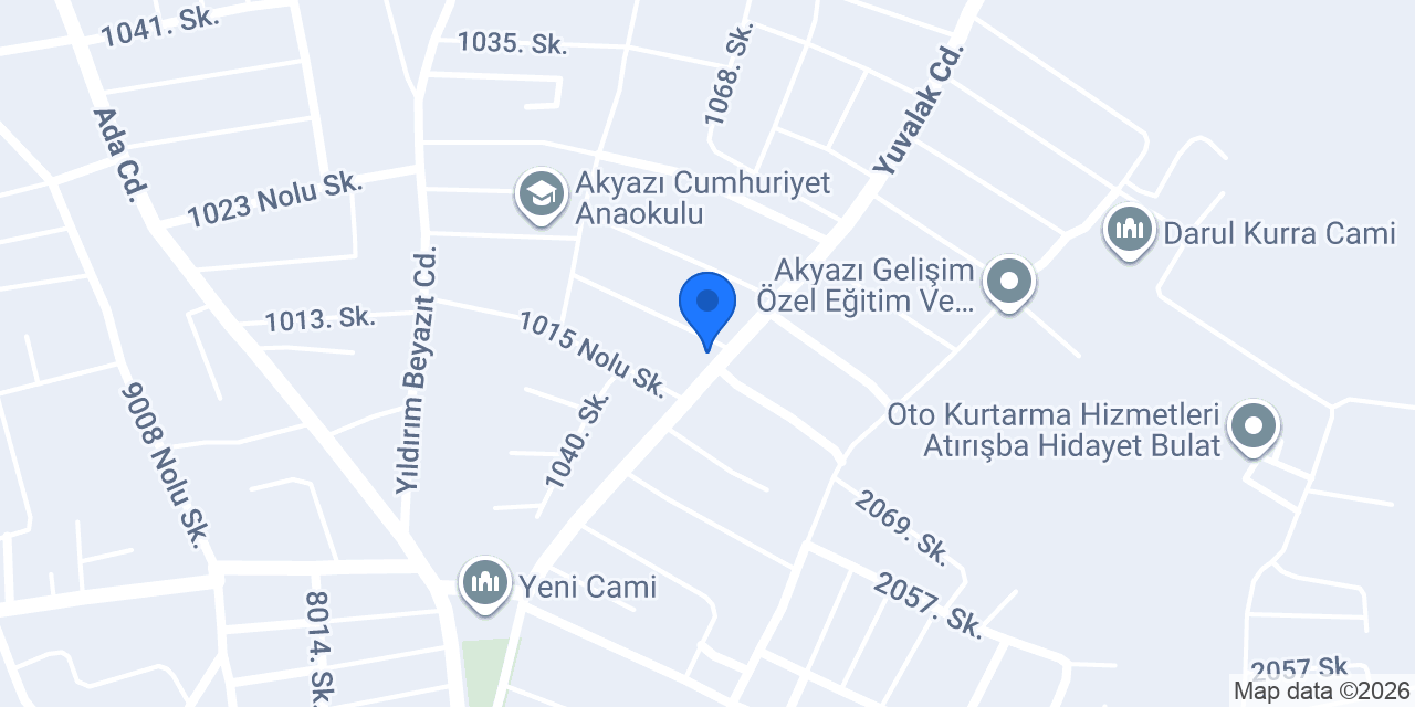 Akyazı kumru tesisat konumu