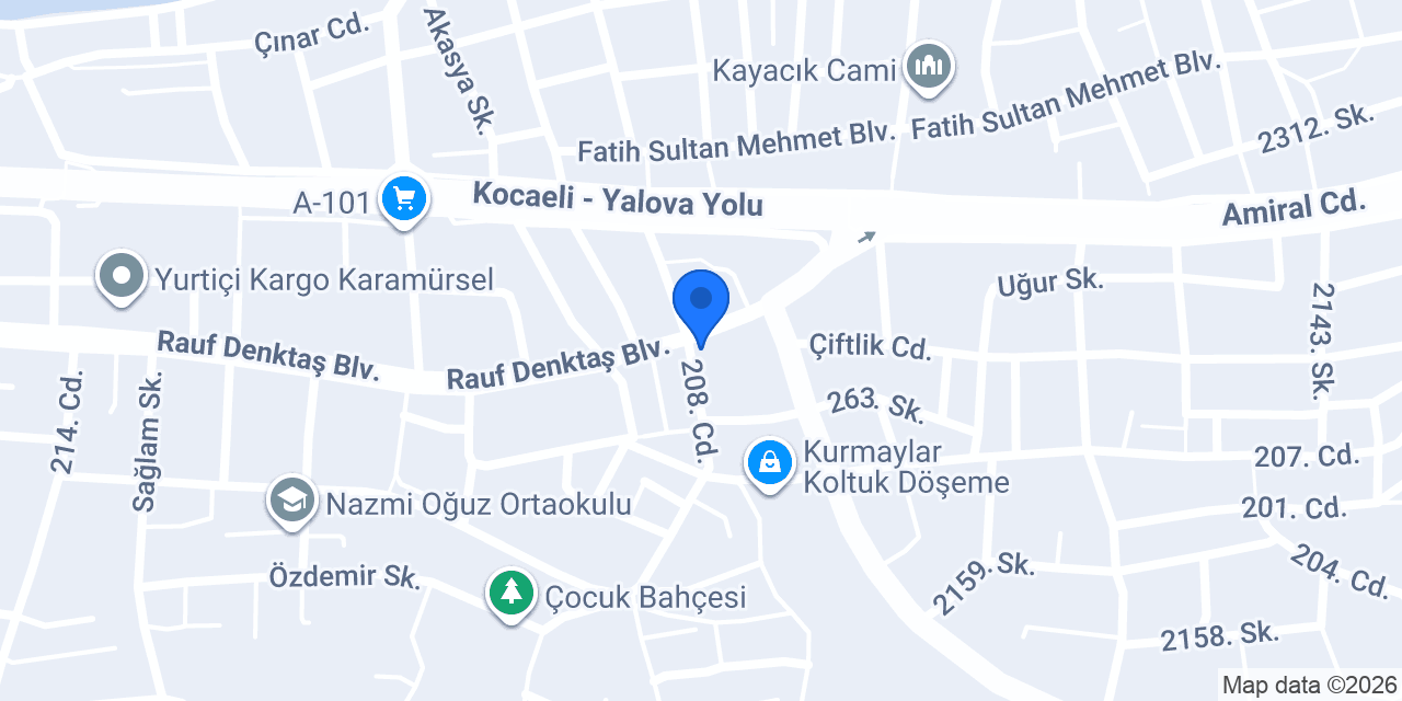 Yeni Karamürsel Taksi konumu