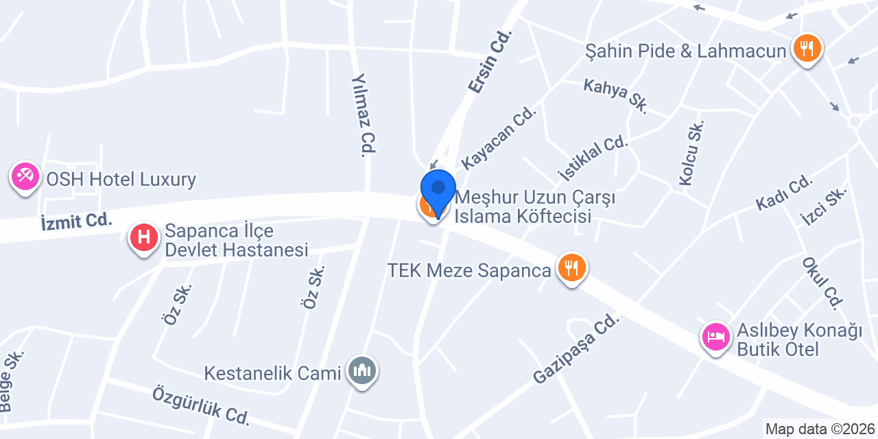 Sapanca taksi konumu