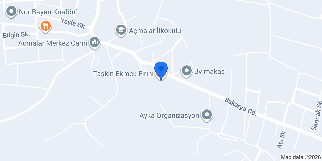 Taşkın Ekmek Fırını konumu