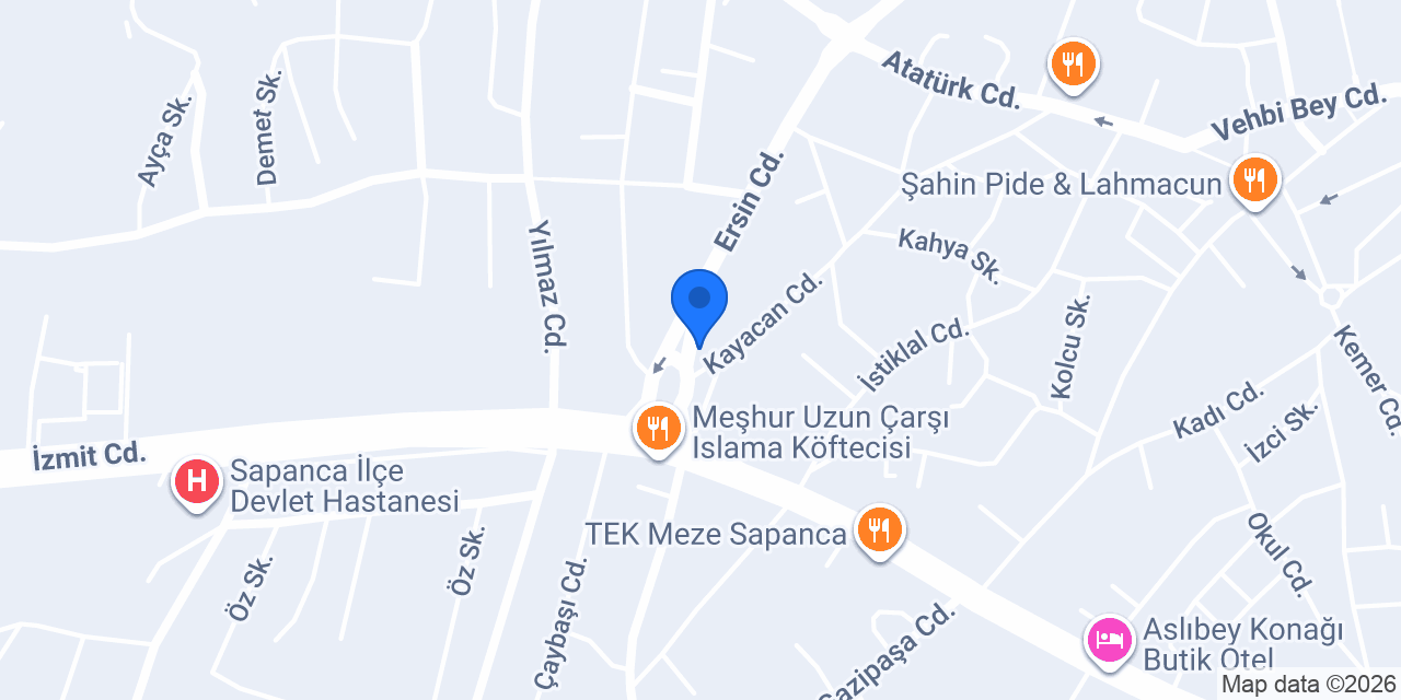 Antepce Sapanca konumu