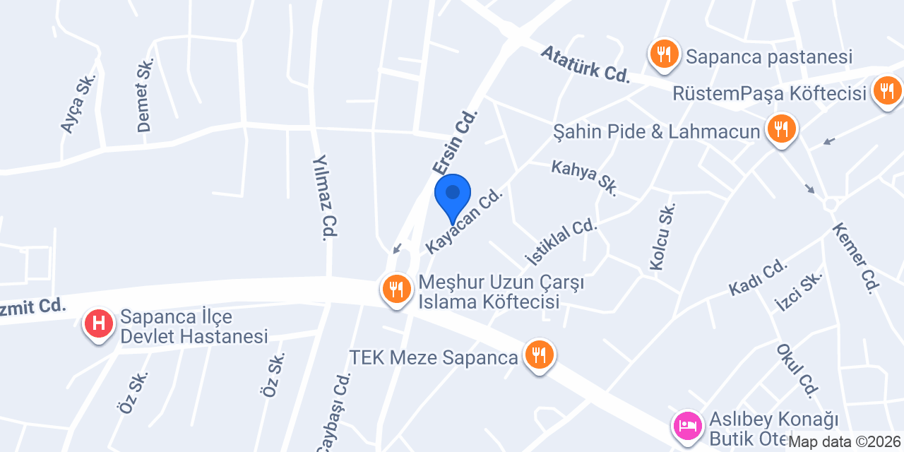 Sapanca Seyahat Acentesi konumu