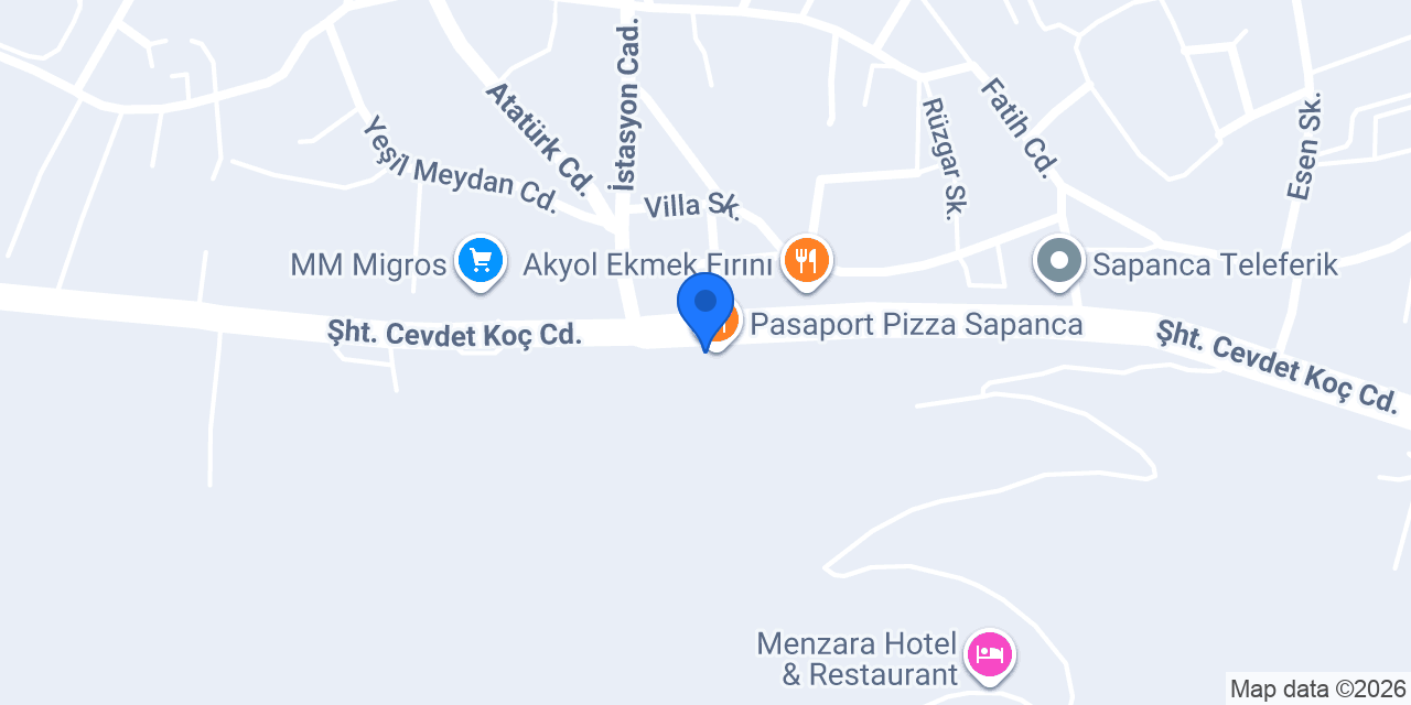 Sapanca Villa Bungalov konumu