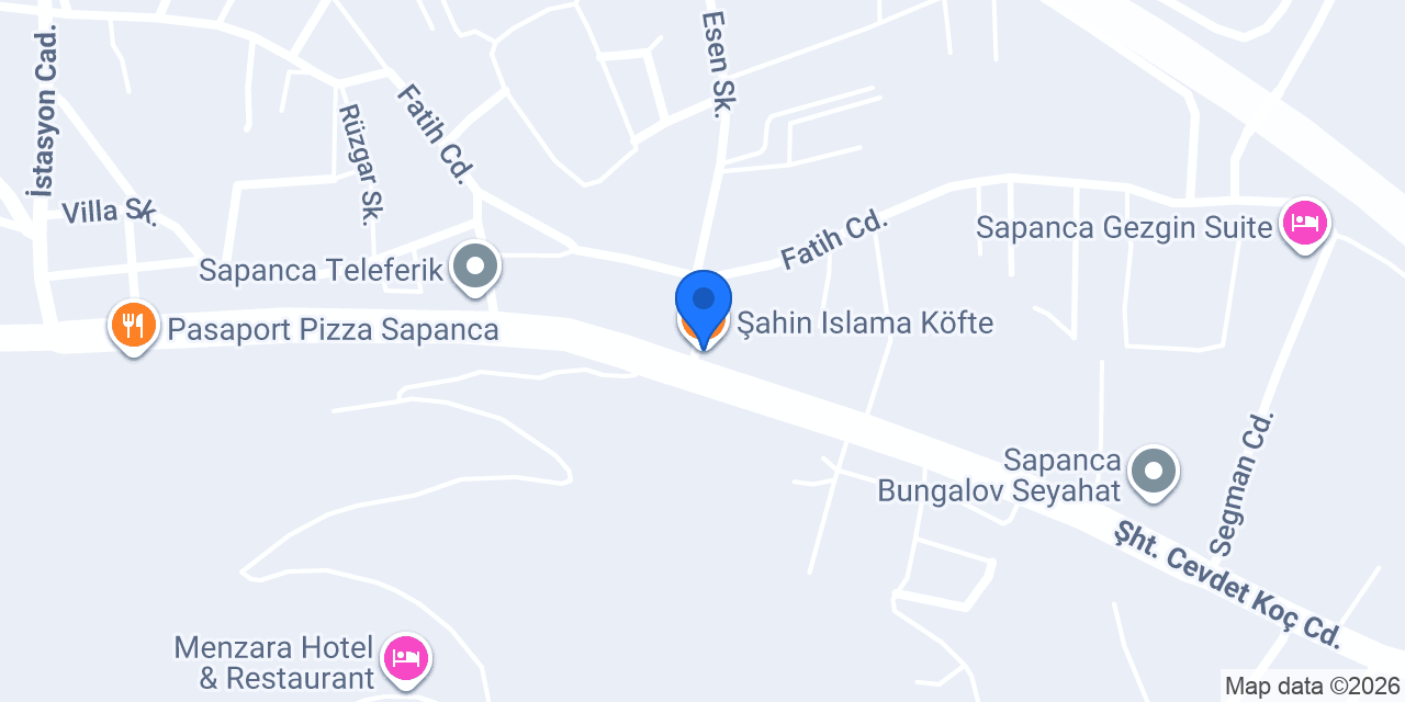Şahin Islama Köfte konumu