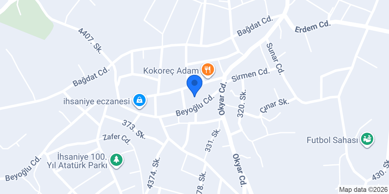 İhsaniye İlkokulu konumu