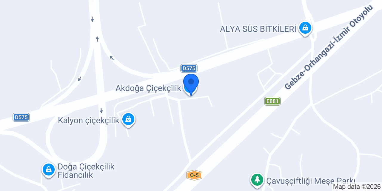 Akdoğa Çiçekçilik konumu