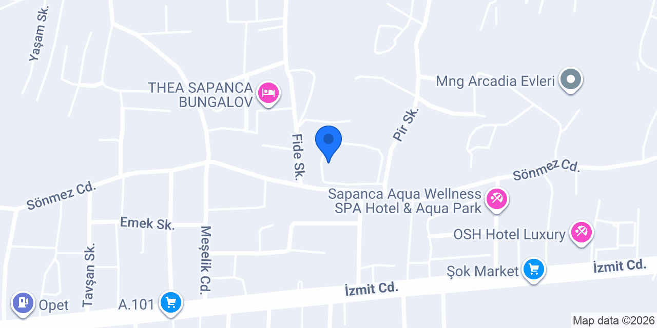 Bungalovelite konumu