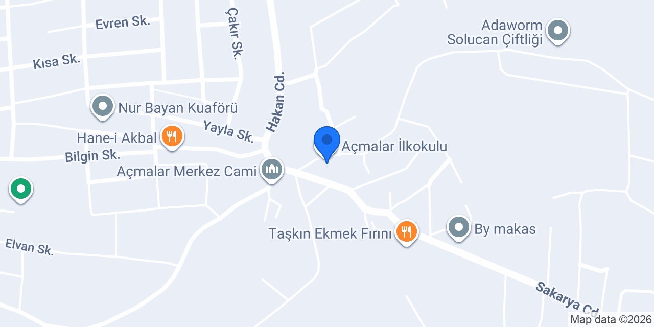 Açmalar İlkokulu konumu