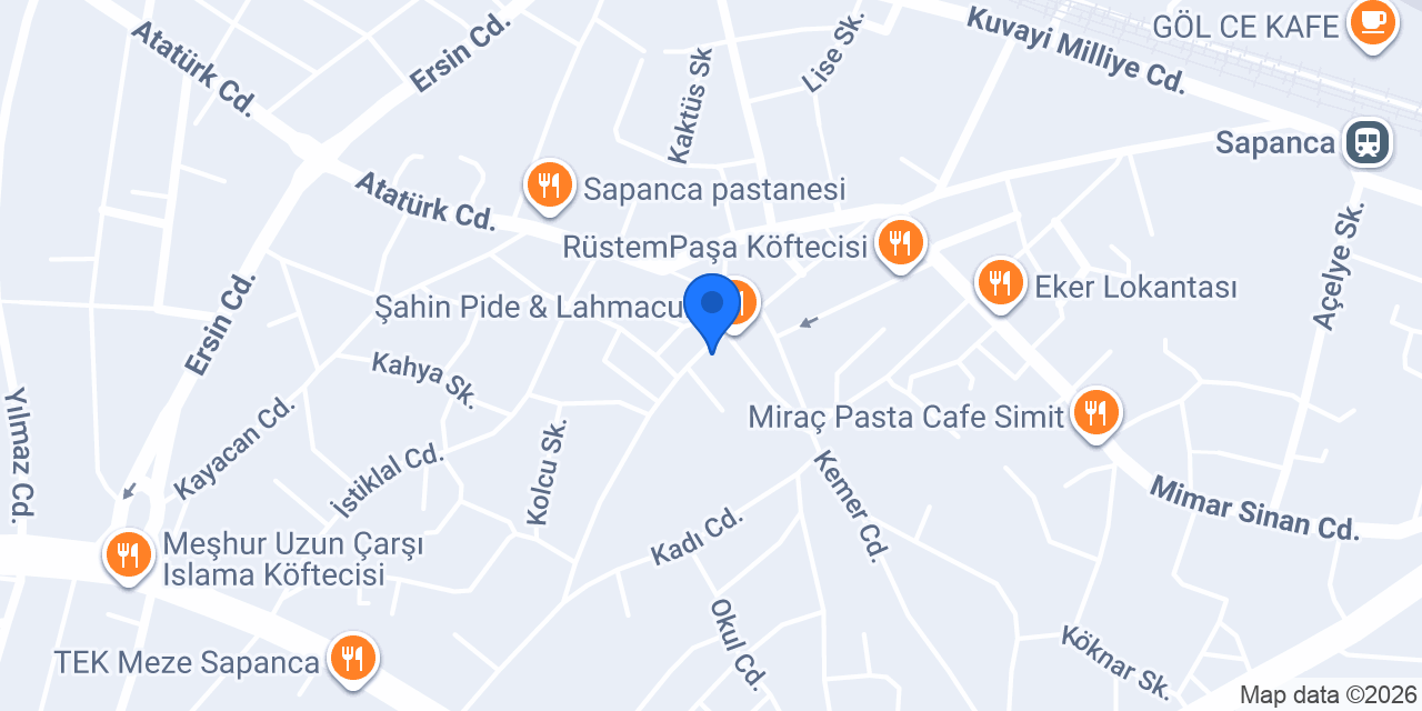 Öz Sapanca Sürücü Kursu konumu