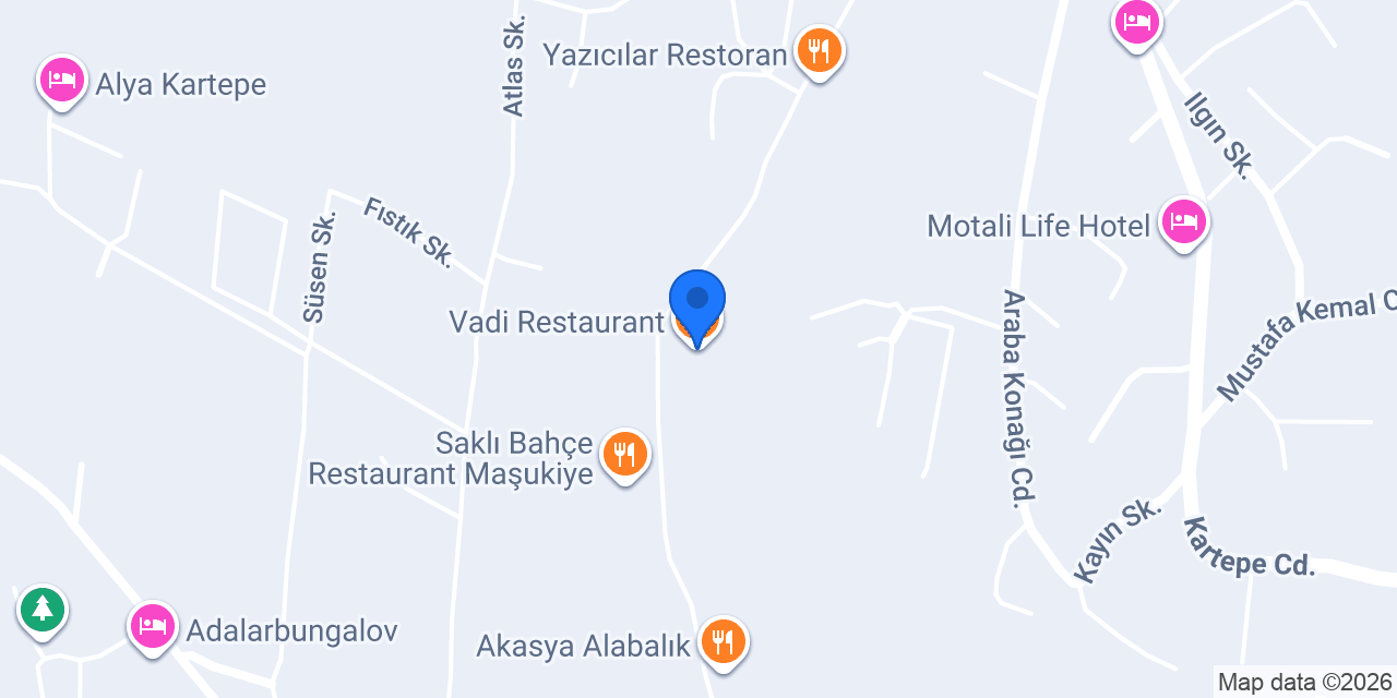 Vadi Restaurant konumu