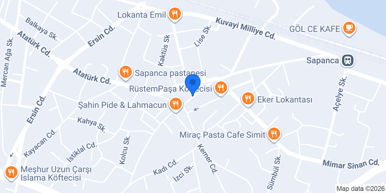 Evim Yemek Sapanca konumu