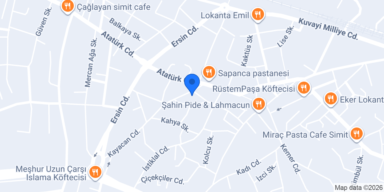 Yavuz Pet Shop konumu