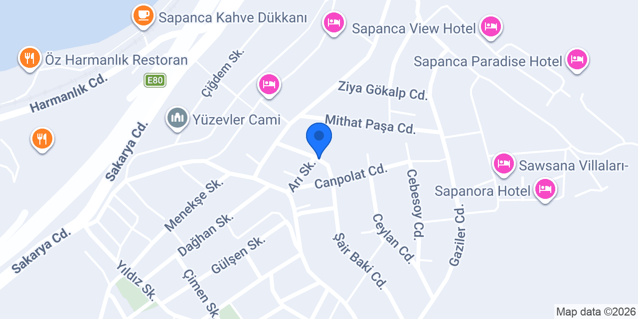 Sapanca Belediyesi Kütüphanesi konumu