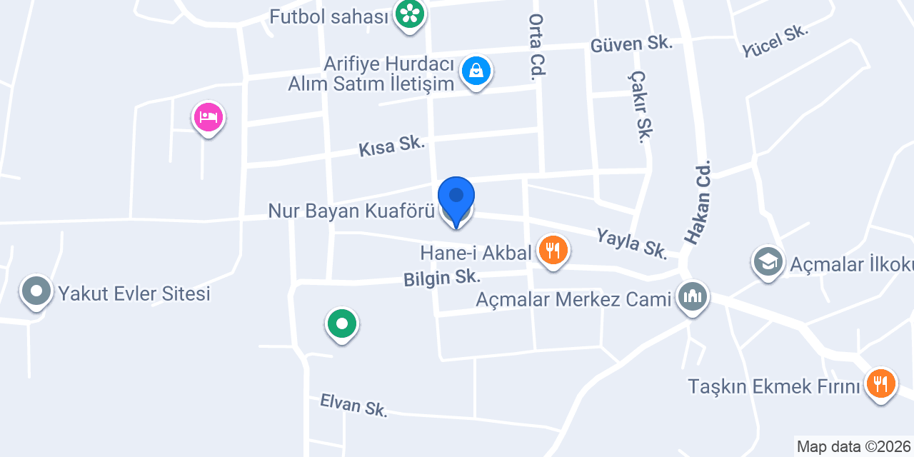 Nur Bayan Kuaförü konumu