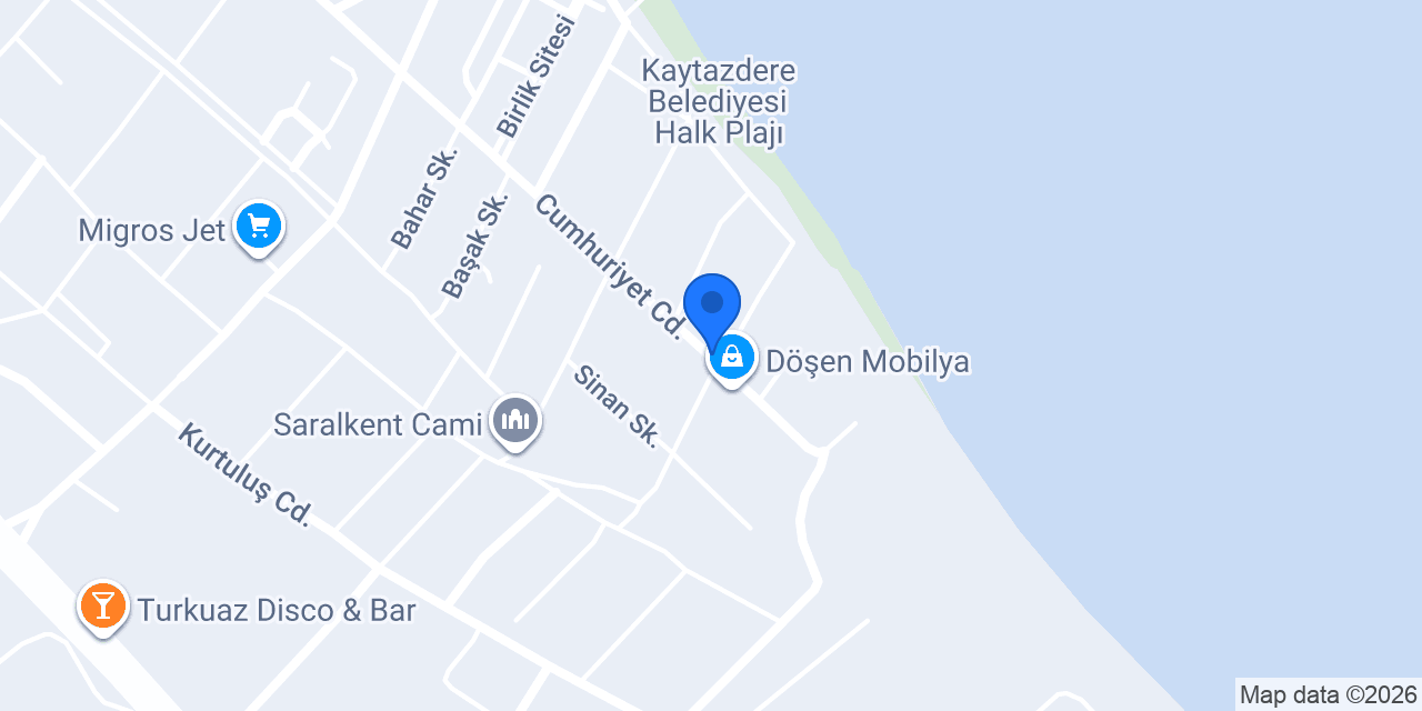 Özalay Mobilya konumu