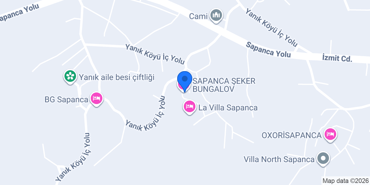 SAPANCA ŞEKER BUNGALOV konumu