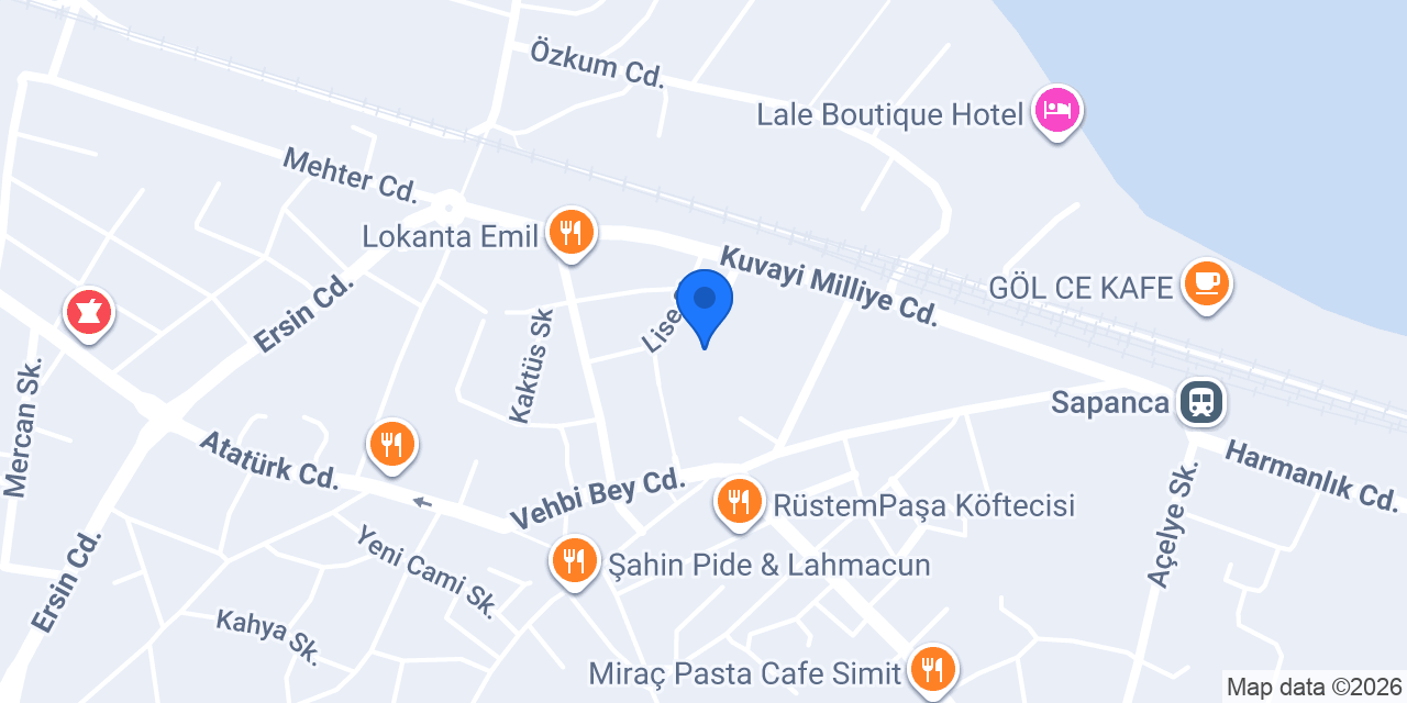 Sapanca Anadolu Lisesi konumu