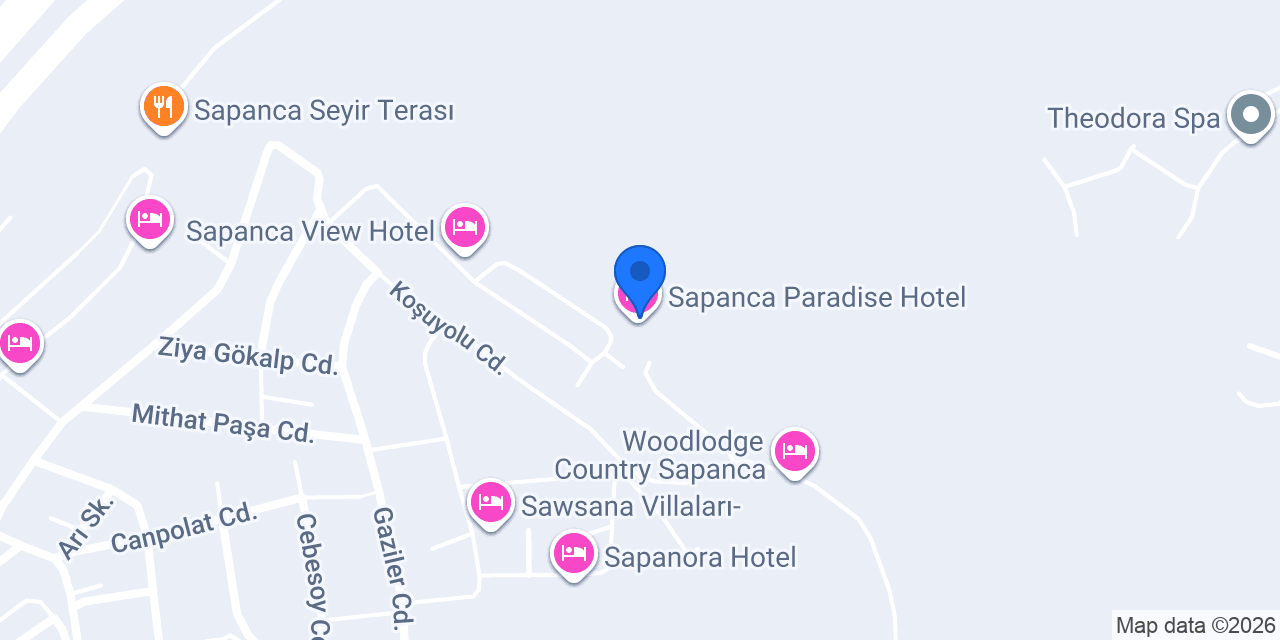 Sapanca Paradise Hotel konumu