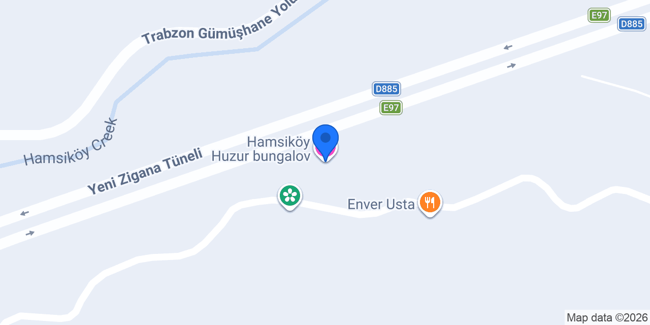 Hamsiköy Huzur bungalov konumu