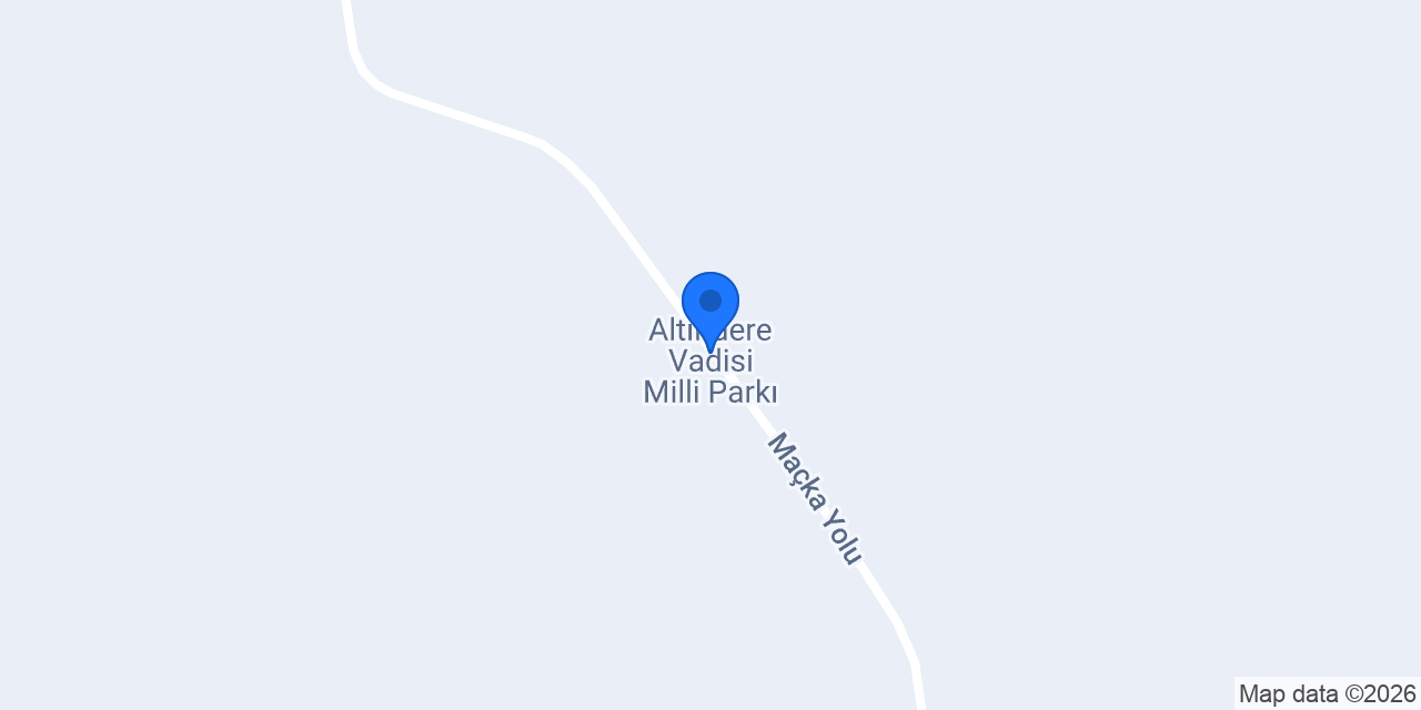 Altındere Vadisi Milli Parkı konumu