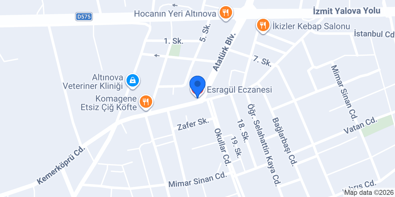 Esragül Eczanesi konumu