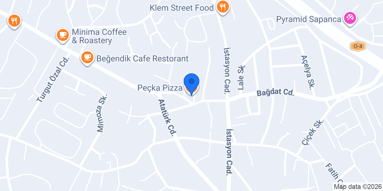 Peçka Pizza konumu