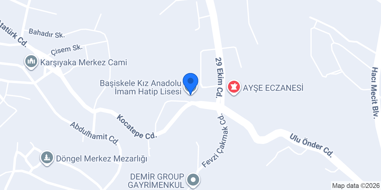 Başiskele Kız Anadolu İmam Hatip Lisesi konumu