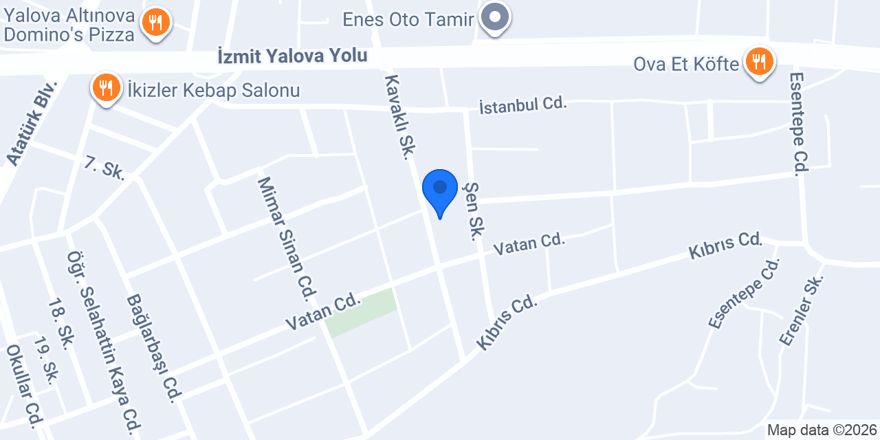 Altınova Halı Yıkama konumu