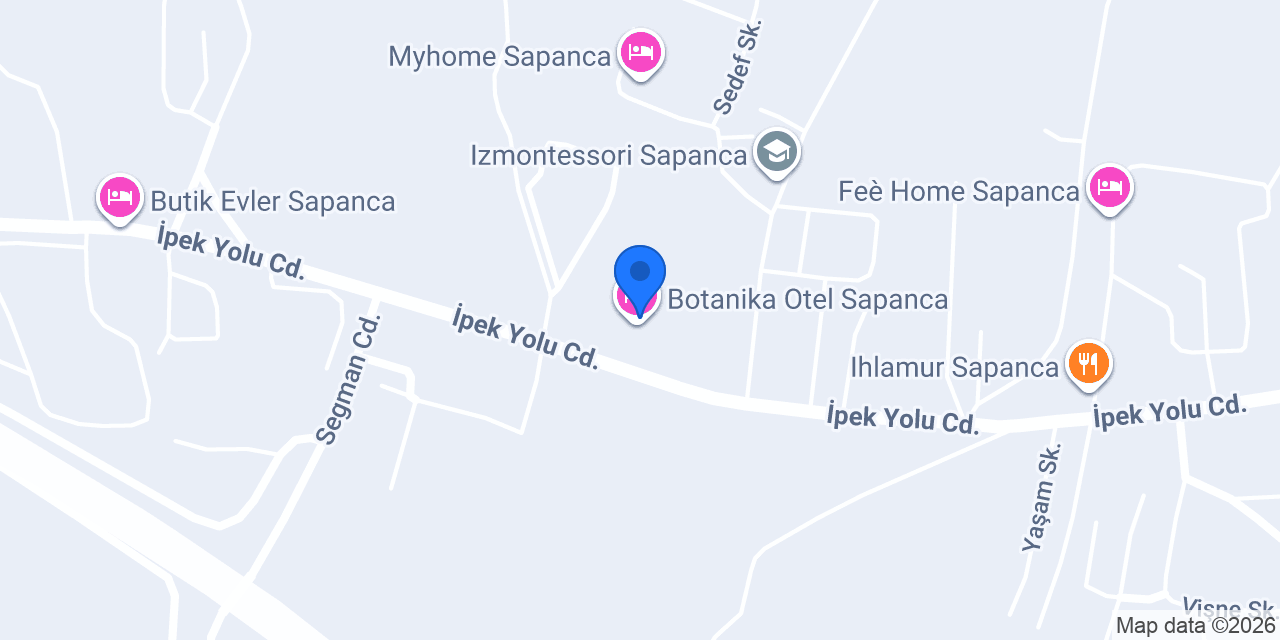 Botanika Otel Sapanca konumu