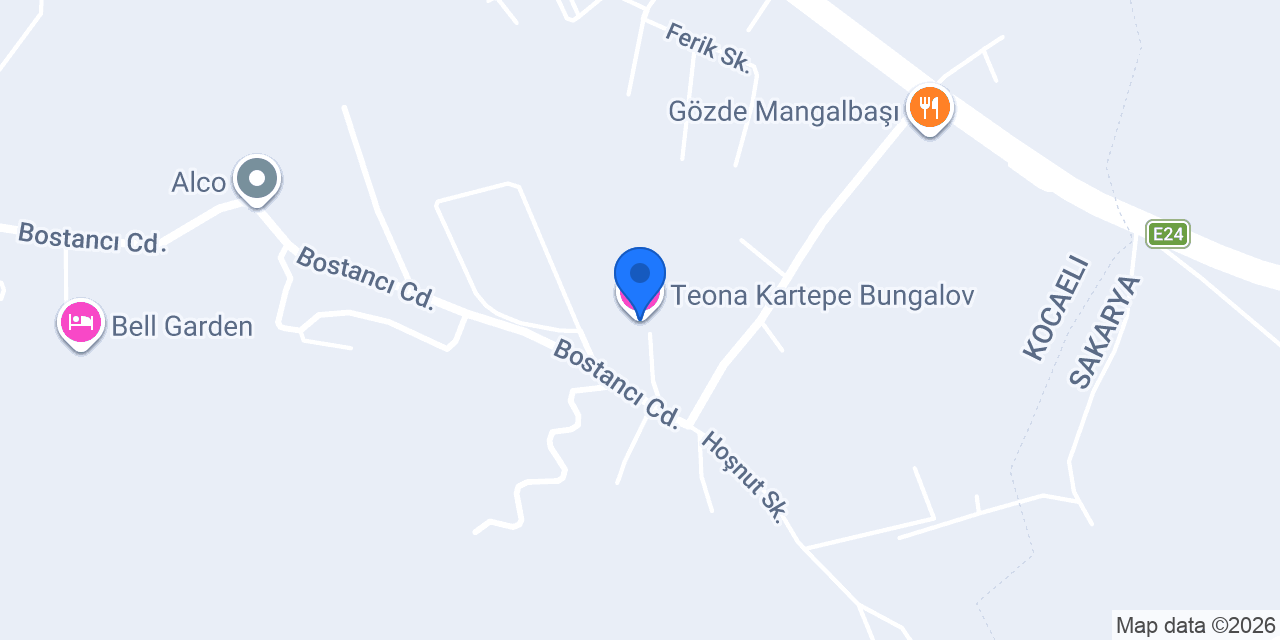 Teona Kartepe Bungalov konumu