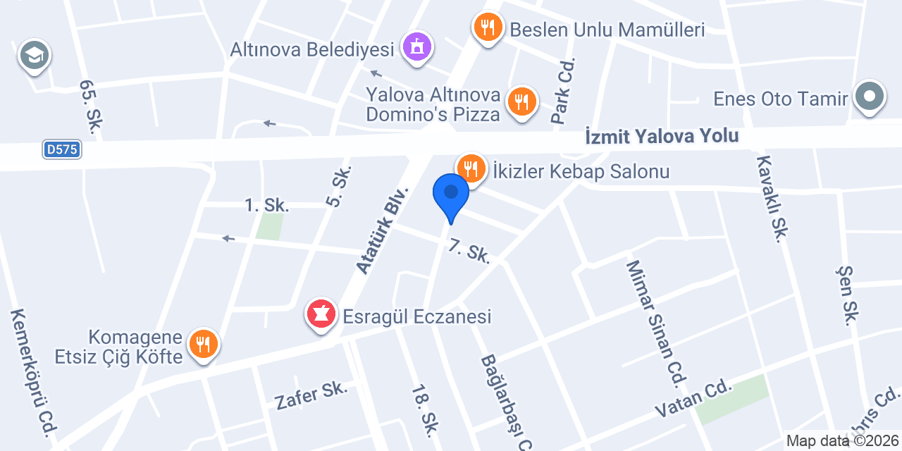 Altınova Matbaacılık konumu