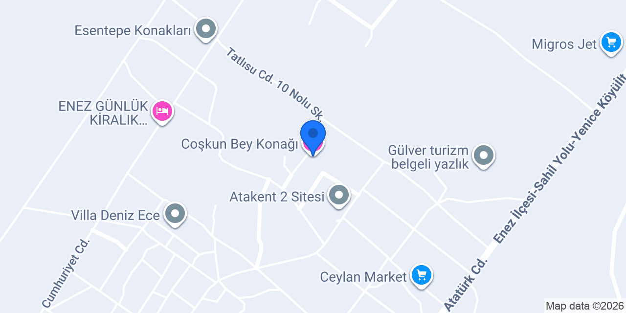 Coşkun Bey Konağı konumu