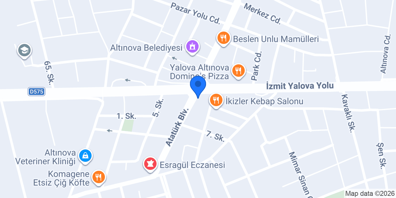 Altınova Karataş Emlak konumu