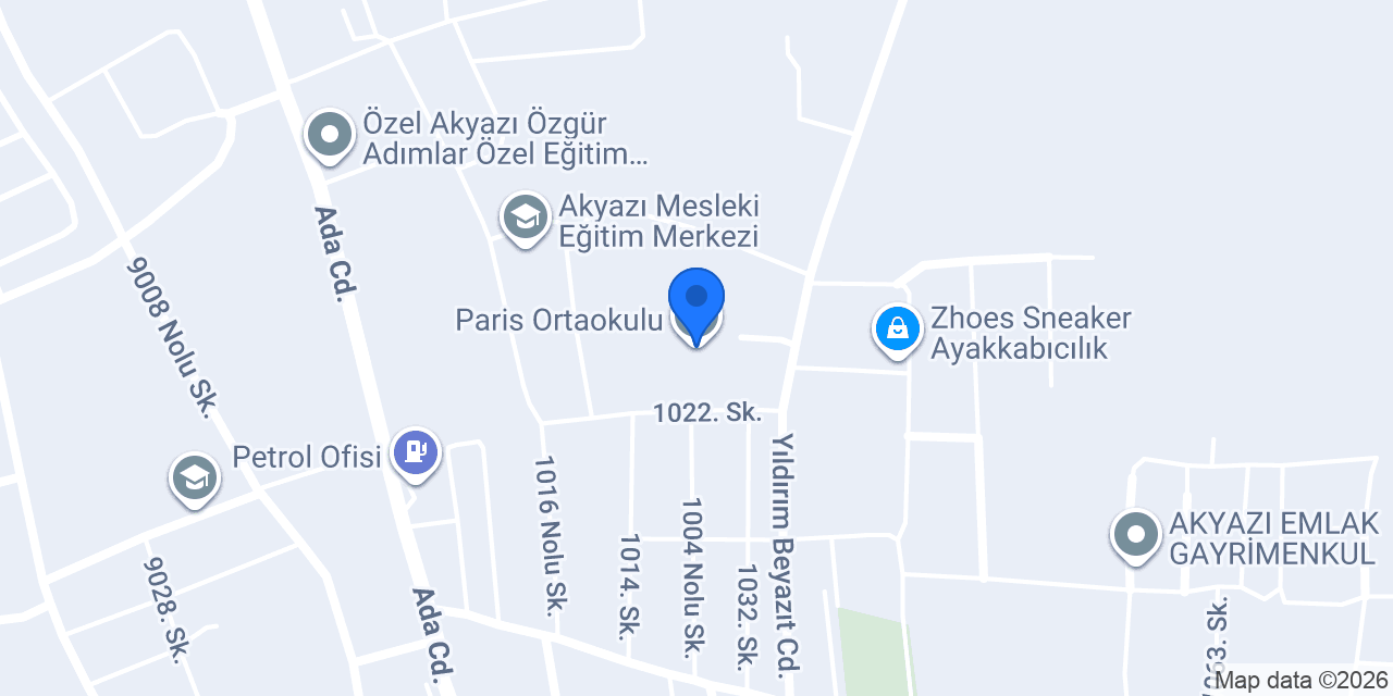 Paris Ortaokulu konumu