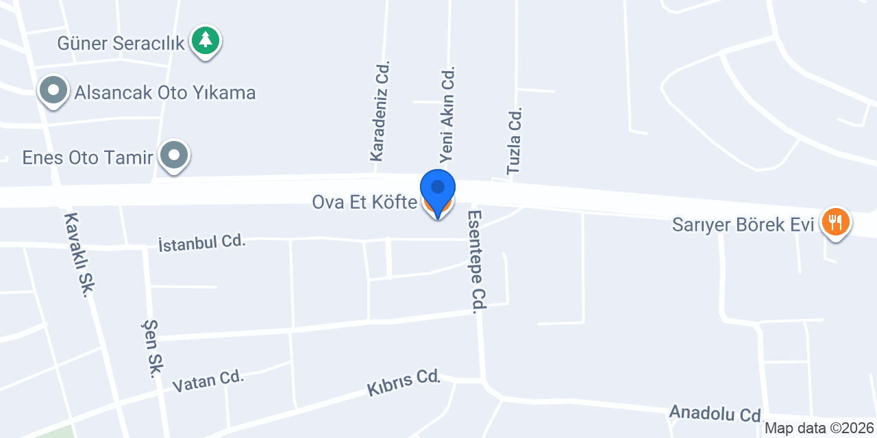 Ova Et Köfte konumu