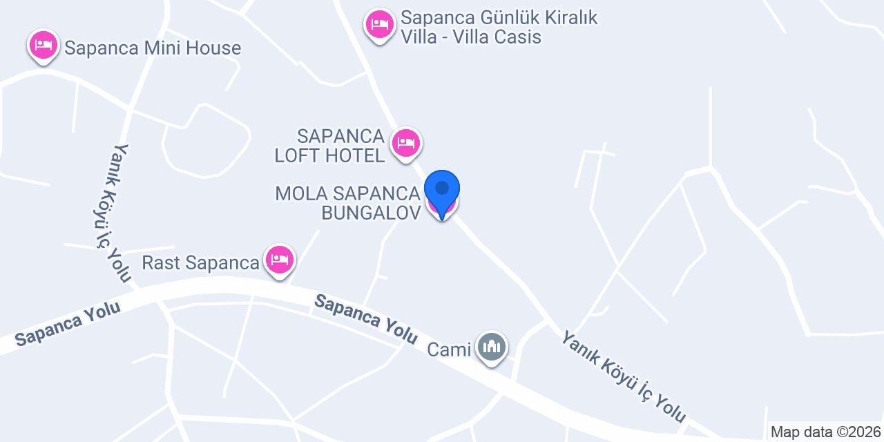 MOLA SAPANCA BUNGALOV konumu