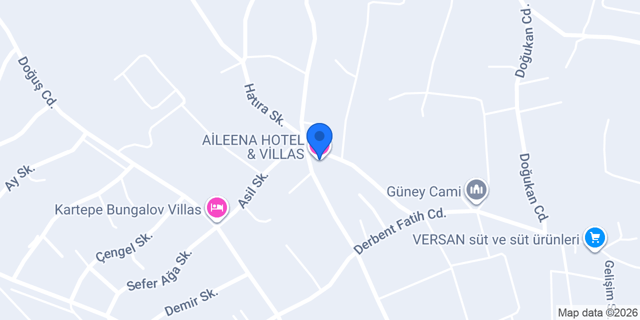 AİLEENA HOTEL & VİLLAS konumu
