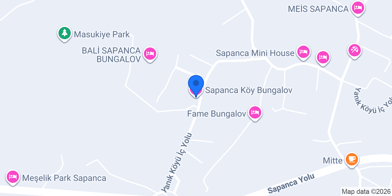 Sapanca Köy Bungalov konumu
