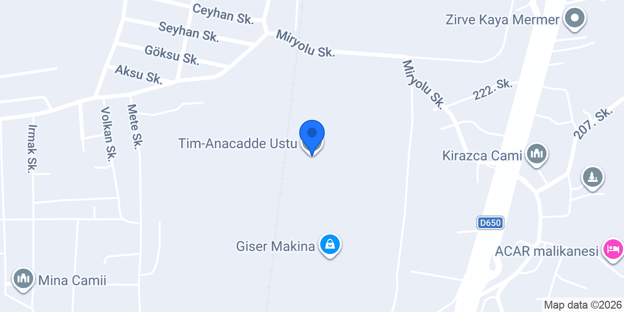 Tim-Anacadde Ustu konumu