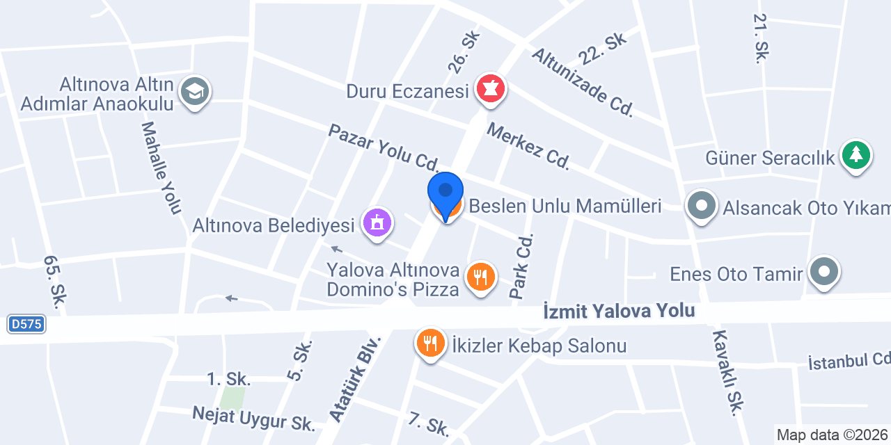 Beslen Unlu Mamülleri konumu