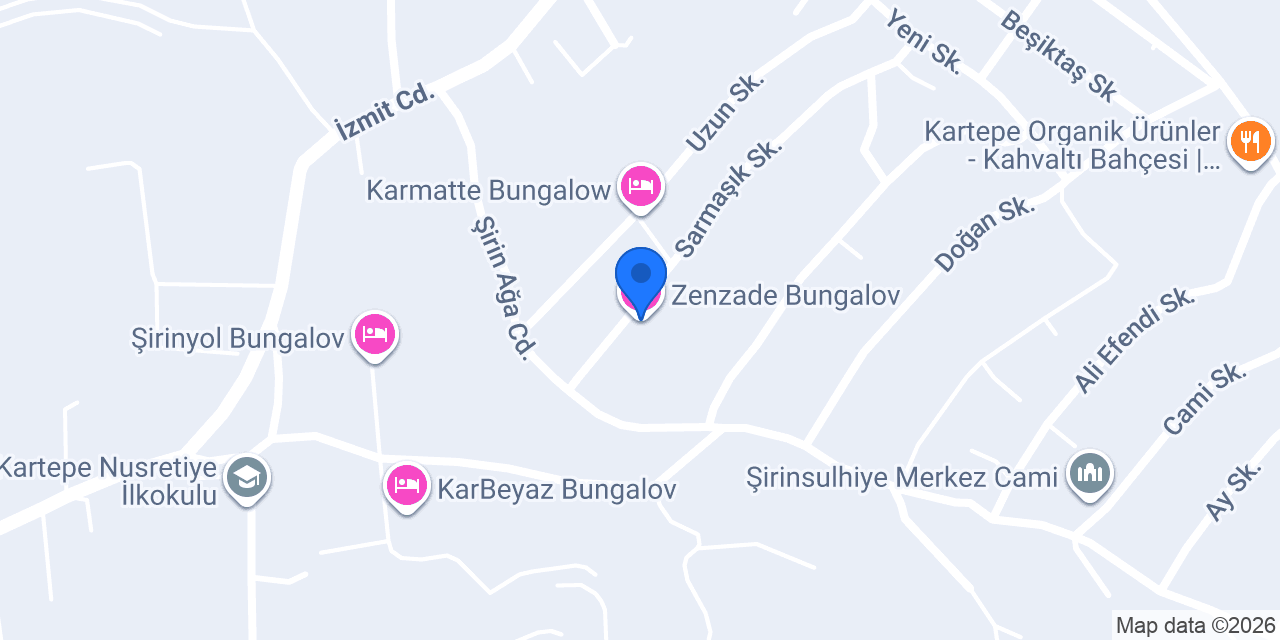 Zenzade Bungalov konumu